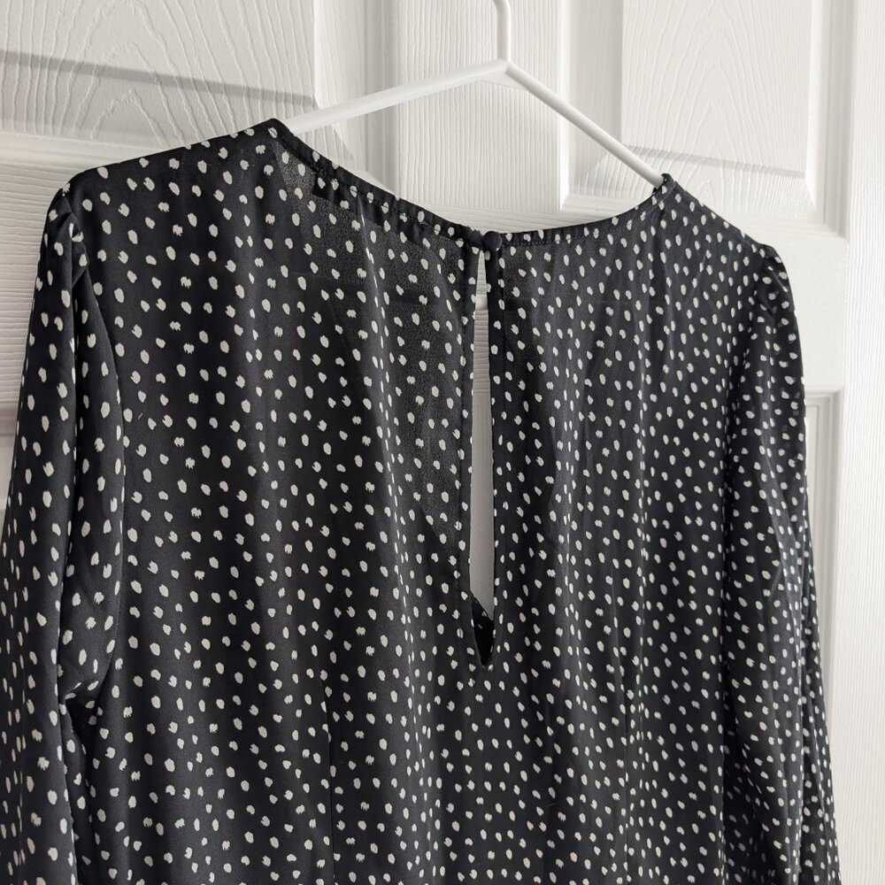 Abercrombie NWT Long Sleeve V-Neck Faux Wrap Mini Dress Size L - Picture 5 of 6